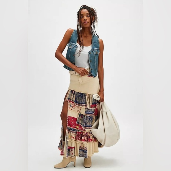 🆕 Free People Harvest Moon Maxi in Americana Combo - Picture 5 of 16